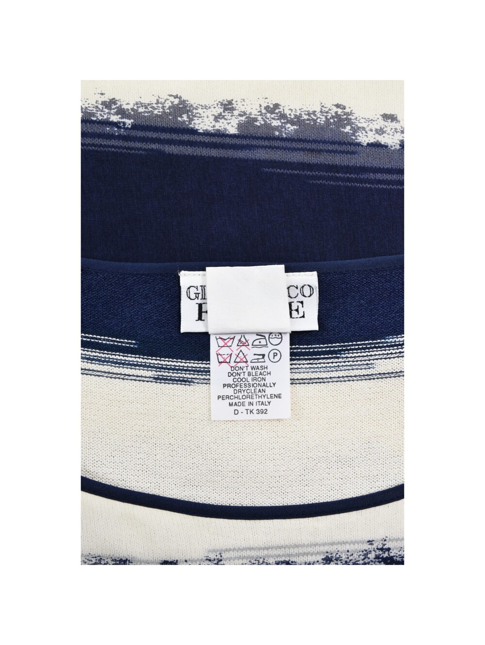 GIANFRANCO FERRÉ c.1999 Navy & White Striped Two-Piece Mini & Maxi Ensemble NWOT - Picture 13 of 13